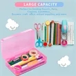 Clear Plastic Pencil Box Stationery Case | https://www.bestnamebadges.com