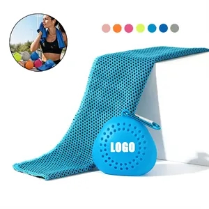 Sport Cooling Towel Silicone Sleeve Golf Fitness Hiking 24in