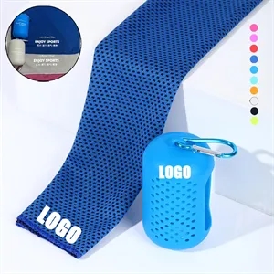 Promotional Microfiber Sports Cooling Towel Silicone Holder