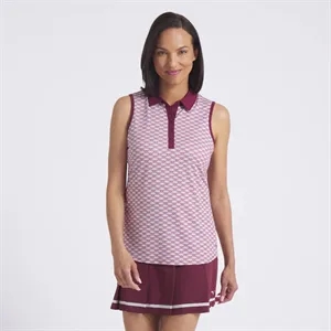 PUMA® Women's CLOUDSPUN Scallop Sleeveless Golf Polo