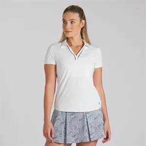 PUMA® Women's CLOUDSPUN Piped Golf Polo with UPF 40 Defence