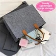 Large Gray Felt Tote Bag with Handles | https://www.bestnamebadges.com