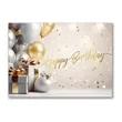 Golden Decor Birthday Card | https://www.bestnamebadges.com