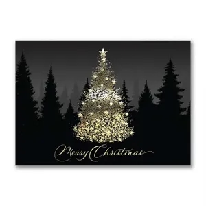 Sparkly Tree Religious Card