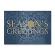 Season's Greetings Gold Snowflake Holiday Card | https://www.bestnamebadges.com