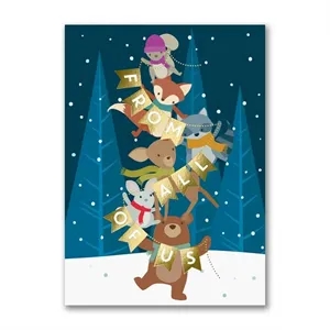 Woodland Party Holiday Card