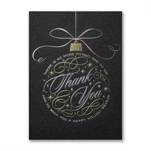 Ebony Thank You Holiday Card
