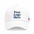 Custom Logo Baseball Cap Embroidered Promotional Team Hat | https://www.bestnamebadges.com