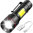 Zoomable Hand Light COB Lamp with Magnet and Clip | https://www.bestnamebadges.com