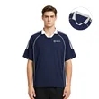 Men's Contrast Piping Performance Shirt With Rib Knit Collar | https://www.bestnamebadges.com