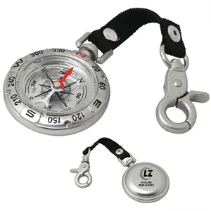 Custom Metal Compass With Lobster Clasp Outdoor Gifts