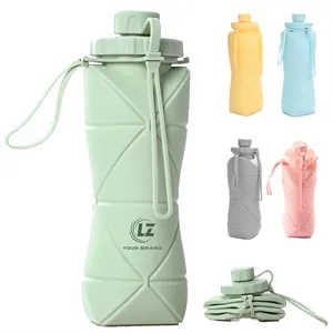 20oz. Custom Collapsible Silicone Water Bottle Eco Gifts
