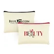 Custom Cotton Canvas Zipper Pouch 9" x 6" | https://www.bestnamebadges.com