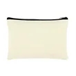 Custom Cotton Canvas Zipper Pouch 9" x 6" | https://www.bestnamebadges.com