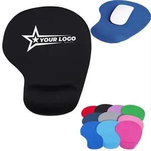 Ergonomic Shape Mouse Pad With Gel Wrist Rest Support
