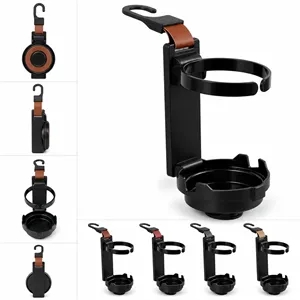 3 in 1 Foldable Car Purse Hook with Phone and Cup Holder
