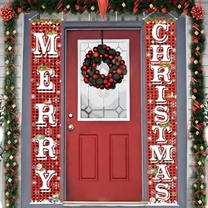 couplet Christmas Decorations Yard Front Porch Sign Set