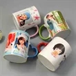 11oz Sublimation Ceramic Mug with Color Rim and Handle | https://www.bestnamebadges.com