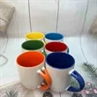 Heat Transfer Ceramic Straight Mug with Spoon | https://www.bestnamebadges.com