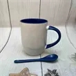 Heat Transfer Ceramic Straight Mug with Spoon | https://www.bestnamebadges.com