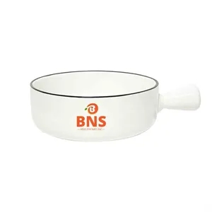Microwave-Safe Ceramic Breakfast Bowl with Durable Handle
