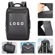 Classic Black Genuine Leather Backpack | https://www.bestnamebadges.com