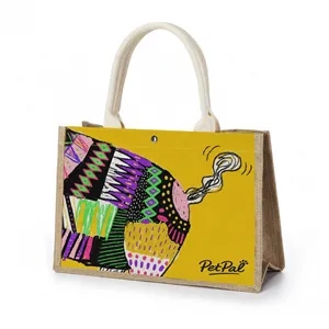 Mini Full Bleed Print Cavans Jute Tote