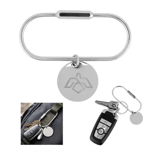 Screw Lock Key Ring With Round Charm