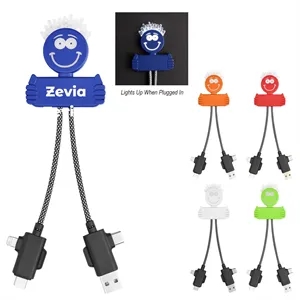 Light Up rABS Multi-Cable Charging Guy