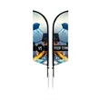 11' Custom Double Sided Feather Flag Kit With Spike Base | https://www.bestnamebadges.com