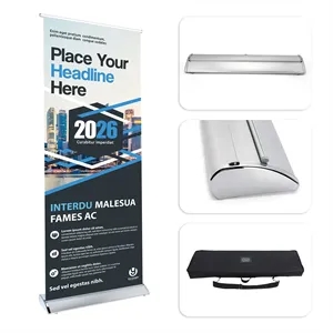 Retractable Aluminum Banner Stand With Custom Print