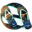 Round Shape Flip Flops Plate | https://www.bestnamebadges.com