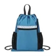 Reflective Drawstring Sports Backpack With Shoe Compartment | https://www.bestnamebadges.com