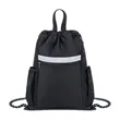 Reflective Drawstring Sports Backpack With Shoe Compartment | https://www.bestnamebadges.com