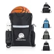 Reflective Drawstring Sports Backpack With Shoe Compartment | https://www.bestnamebadges.com