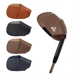 PU Leather Golf Iron Head Cover with Hook and Loop Closure