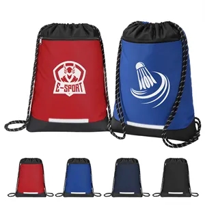 Ripstop Drawstring Sports Backpack With Reinforced Bottom