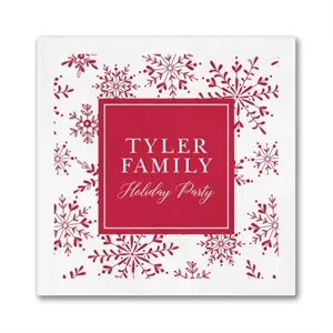 Personalized Snow Beverage Napkin