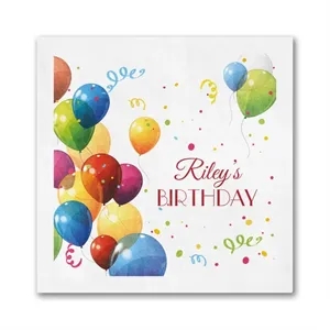 Colorful Birthday Balloons Beverage Napkin
