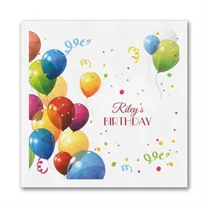 Colorful Birthday Balloons Luncheon Napkin