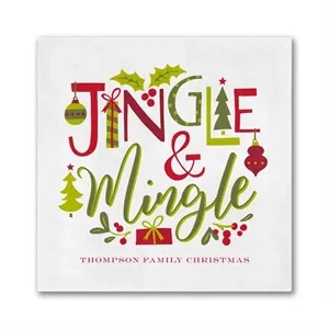 Jingle & Mingle Beverage Napkin