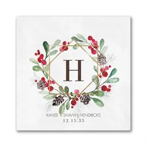 Holdiay Greenery Beverage Napkin