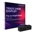 8ft Pop Up Straight Backdrop Wall Kit Trade Show Display | https://www.bestnamebadges.com