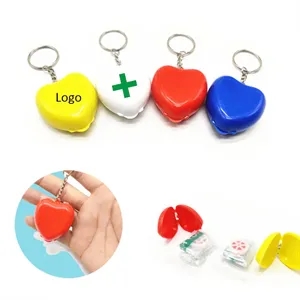 Disposable Heart Shape CPR Face Shield Keychain