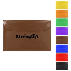 Clear PVC Envelope Pouch File Folder W/ Snap Closure