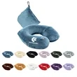 Portable U Shaped Inflatable Neck Pillow W/ Pocket | https://www.bestnamebadges.com