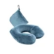 Portable U Shaped Inflatable Neck Pillow W/ Pocket | https://www.bestnamebadges.com