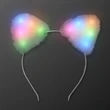 Soft Cat Ears Light Up Headbands | https://www.bestnamebadges.com