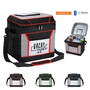 24-Can Leakproof Insulated Cooler Bag W/Top Access Lid