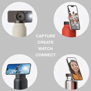 Water Bottle with Magnetic Phone Holder